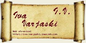 Iva Varjaški vizit kartica